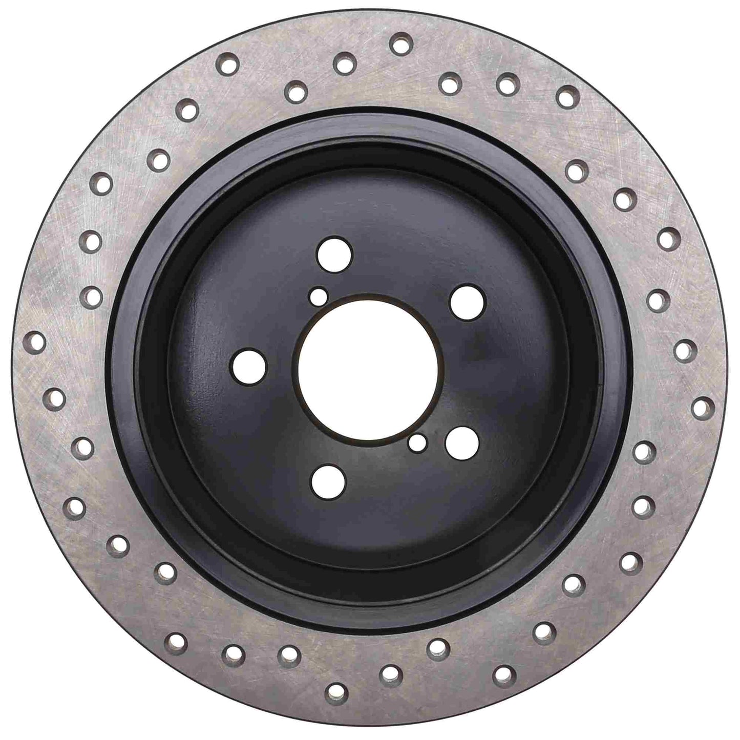 StopTech Sport Cross Drilled Brake Rotor; Rear Left