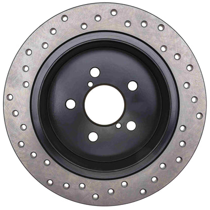 StopTech Sport Cross Drilled Brake Rotor; Rear Left