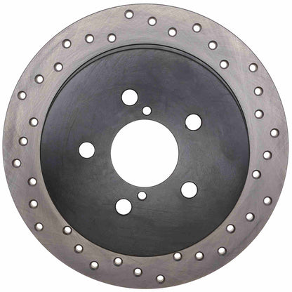 StopTech Sport Cross Drilled Brake Rotor; Rear Left