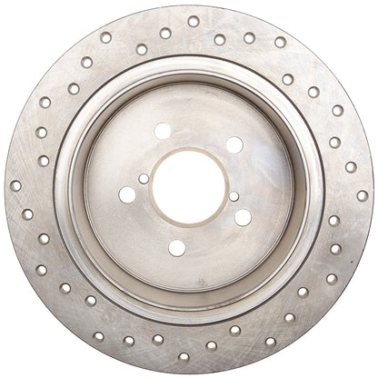 StopTech Sport Cross Drilled Brake Rotor; Rear Right
