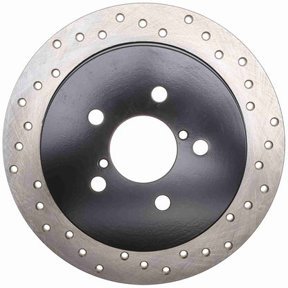 StopTech Sport Cross Drilled Brake Rotor; Rear Right