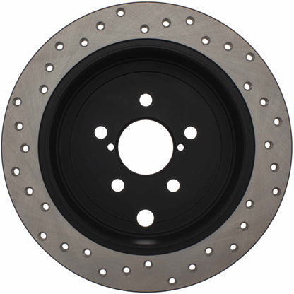 StopTech Sport Cryo Cross Drilled Brake Rotor; Rear Right
