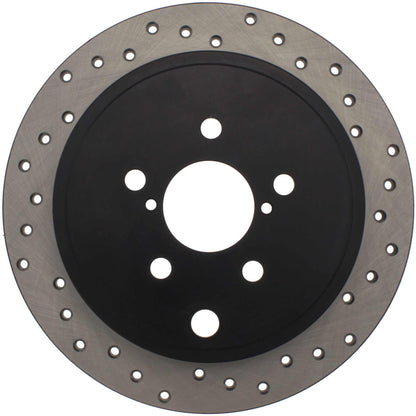 StopTech Sport Cross Drilled Brake Rotor; Rear Left