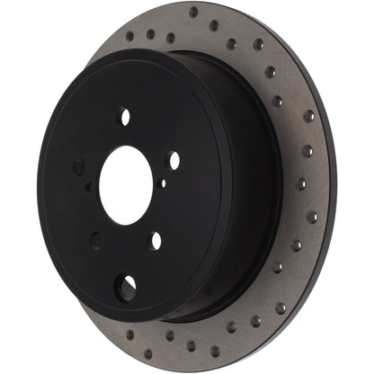 StopTech Sport Cross Drilled Brake Rotor; Rear Left