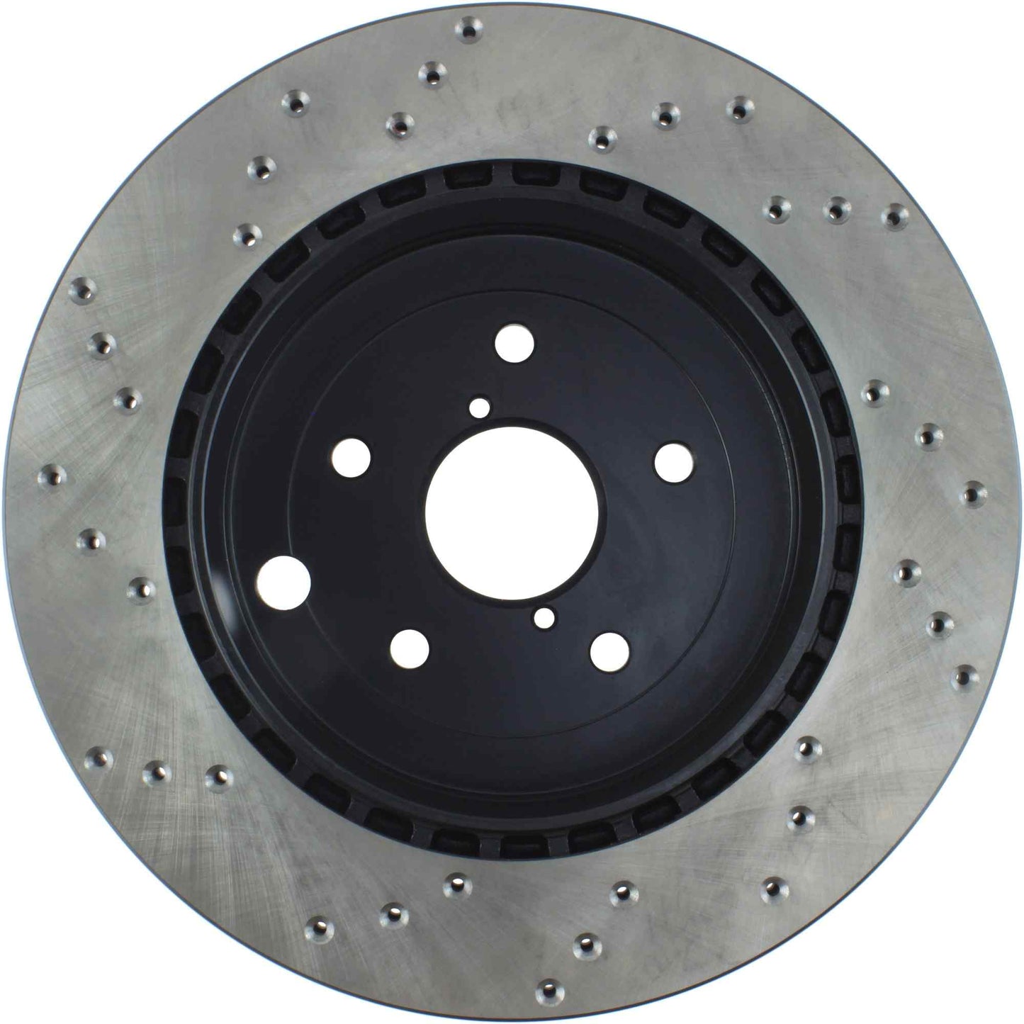 StopTech Sport Cross Drilled Brake Rotor; Rear Left