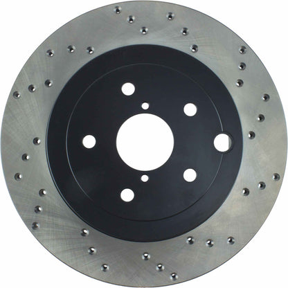 StopTech Sport Cross Drilled Brake Rotor; Rear Left