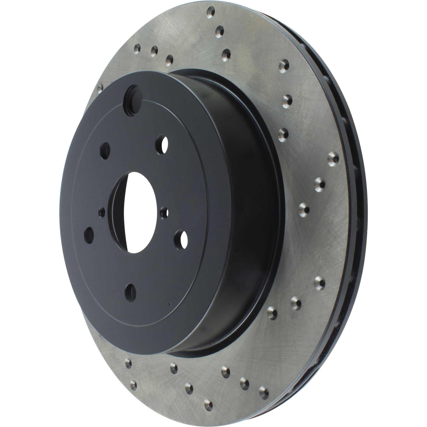 StopTech Sport Cross Drilled Brake Rotor; Rear Left