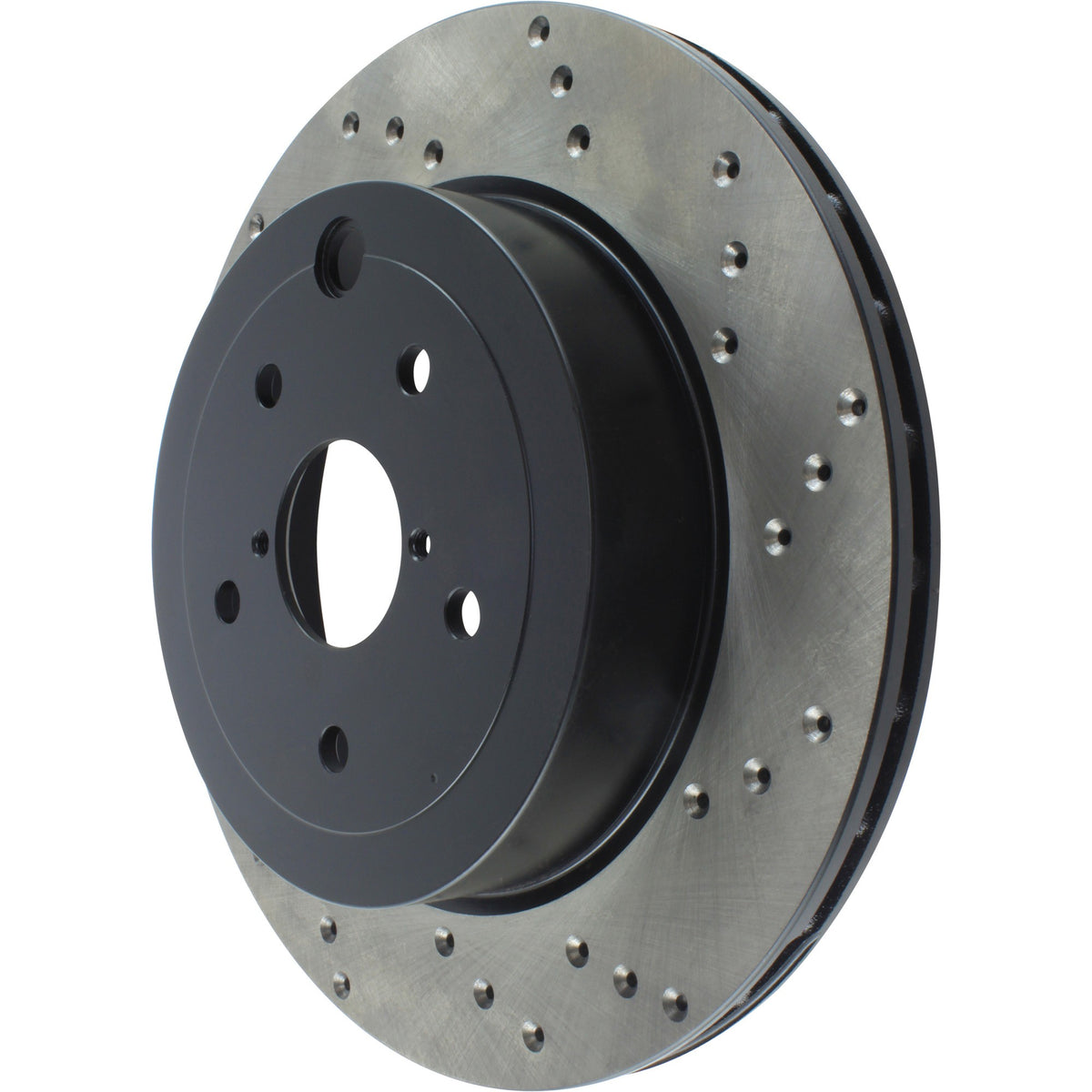 StopTech Sport Cross Drilled Brake Rotor; Rear Left