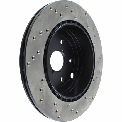 StopTech Sport Cross Drilled Brake Rotor; Rear Right