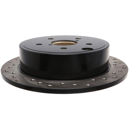 StopTech Sport Cross Drilled Brake Rotor; Rear Left