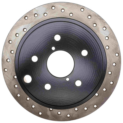 StopTech Sport Cross Drilled Brake Rotor; Rear Left