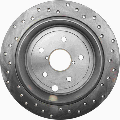 StopTech Sport Cross Drilled Brake Rotor; Rear Right