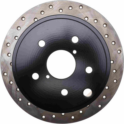 StopTech Sport Cross Drilled Brake Rotor; Rear Right