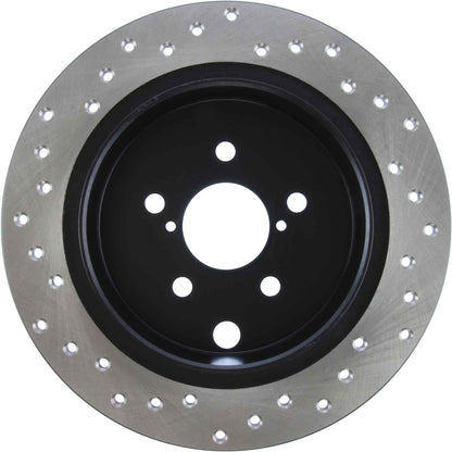 StopTech Sport Cross Drilled Brake Rotor; Rear Left