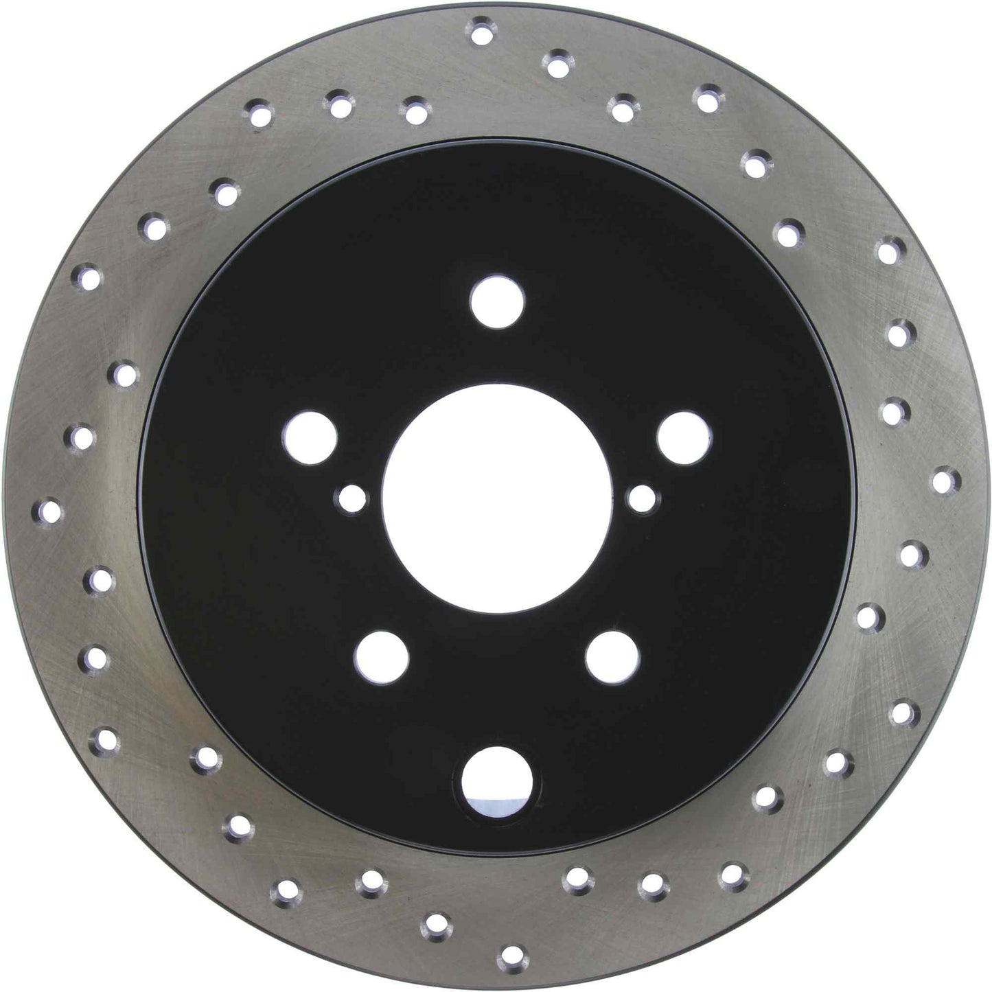 StopTech Sport Cross Drilled Brake Rotor; Rear Left