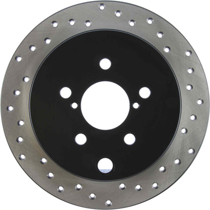 StopTech Sport Cross Drilled Brake Rotor; Rear Left