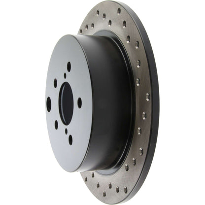 StopTech Sport Cross Drilled Brake Rotor; Rear Left