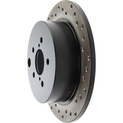 StopTech Sport Cross Drilled Brake Rotor; Rear Left
