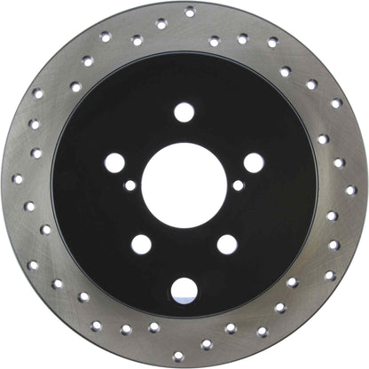 StopTech Sport Cross Drilled Brake Rotor; Rear Right