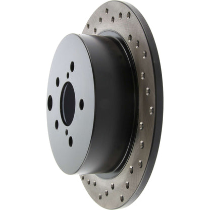 StopTech Sport Cross Drilled Brake Rotor; Rear Right
