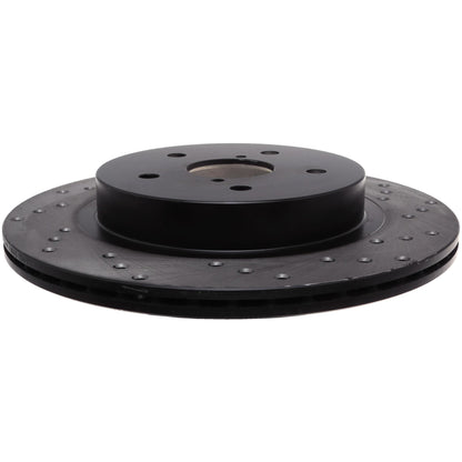 StopTech Sport Cross Drilled Brake Rotor; Rear Left