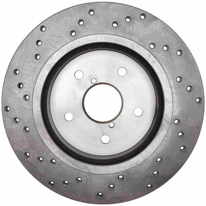 StopTech Sport Cross Drilled Brake Rotor; Rear Left