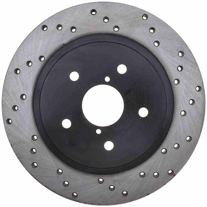 StopTech Sport Cross Drilled Brake Rotor; Rear Left