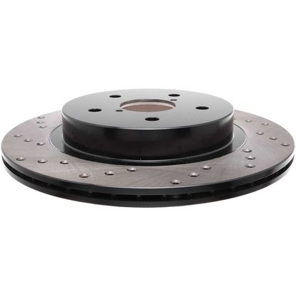 StopTech Sport Cross Drilled Brake Rotor - Rear Left 128.47037R