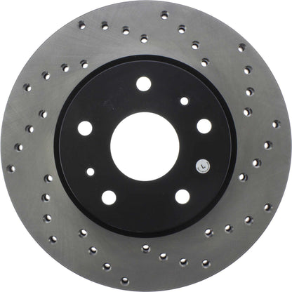 StopTech Sport Cross Drilled Brake Rotor; Front Left