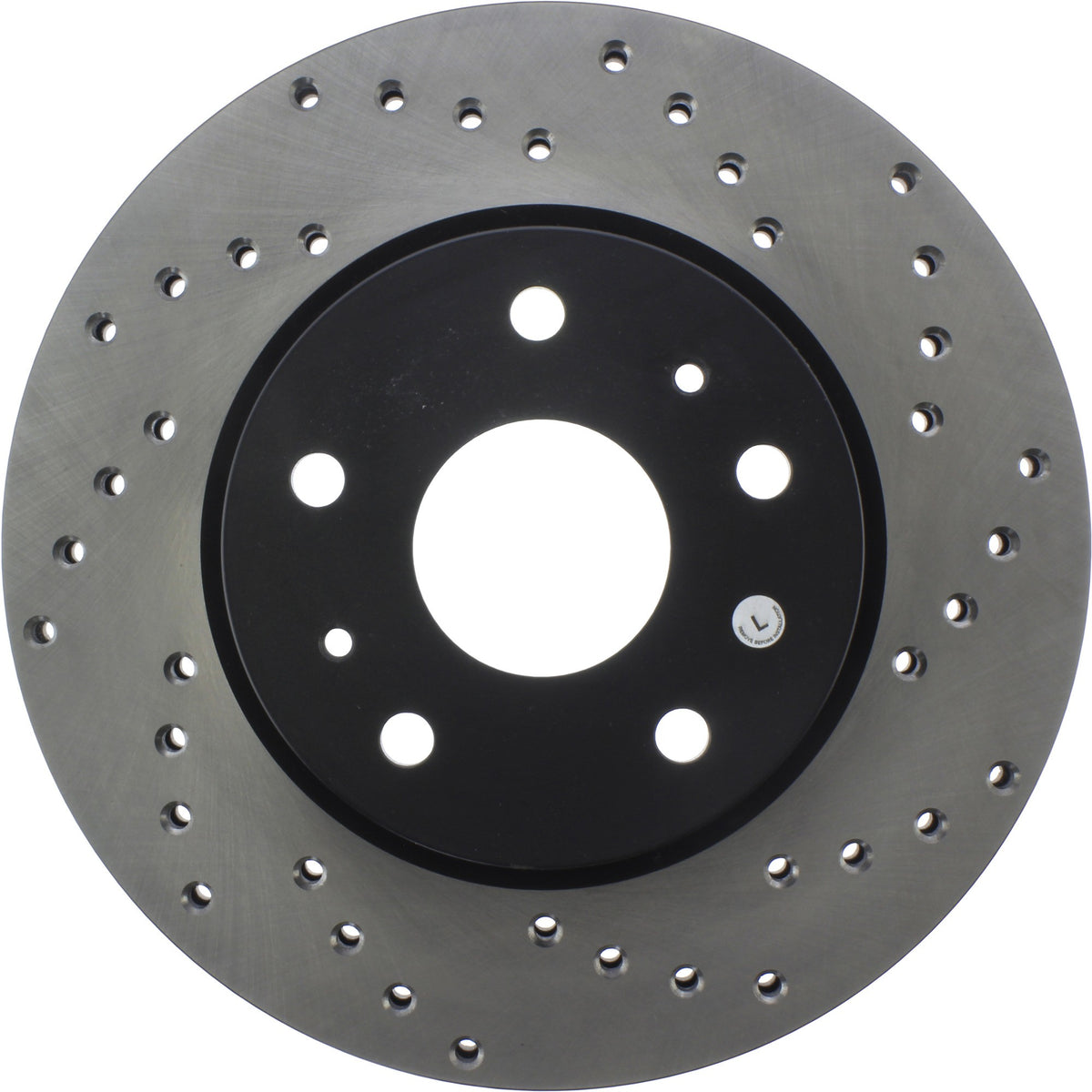 StopTech Sport Cross Drilled Brake Rotor; Front Left