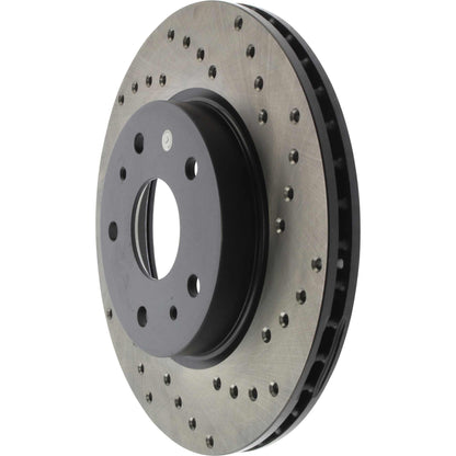StopTech Sport Cross Drilled Brake Rotor; Front Left