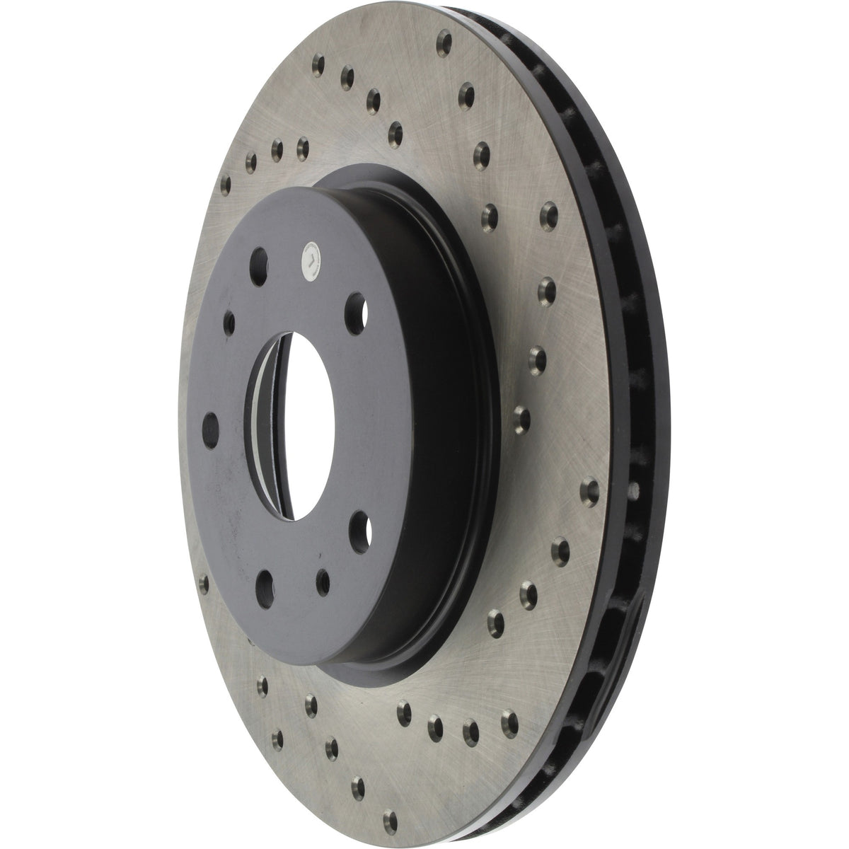 StopTech Sport Cross Drilled Brake Rotor; Front Left
