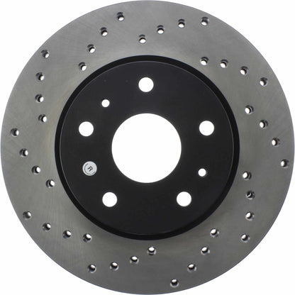 StopTech Sport Cross Drilled Brake Rotor; Front Right