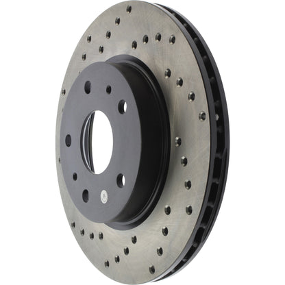StopTech Sport Cross Drilled Brake Rotor; Front Right