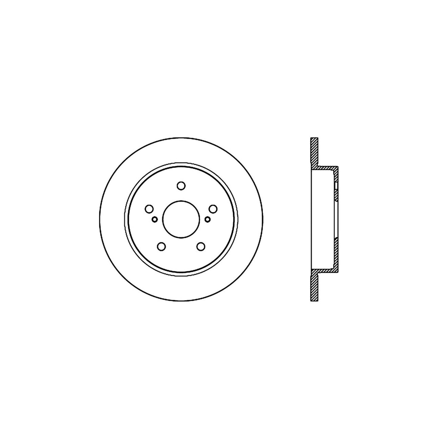 StopTech Sport Cross Drilled Brake Rotor; Rear Right