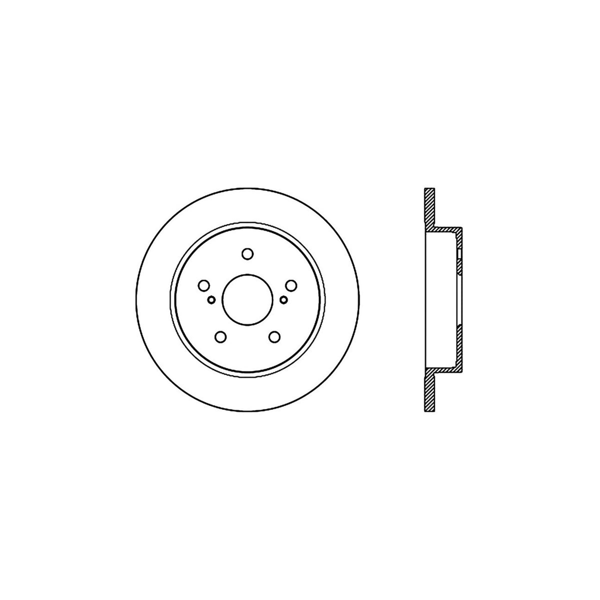 StopTech Sport Cross Drilled Brake Rotor; Rear Right