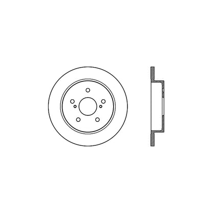 StopTech Sport Cross Drilled Brake Rotor; Rear Right