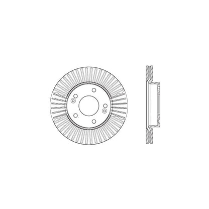 StopTech Sport Cross Drilled Brake Rotor; Front Left