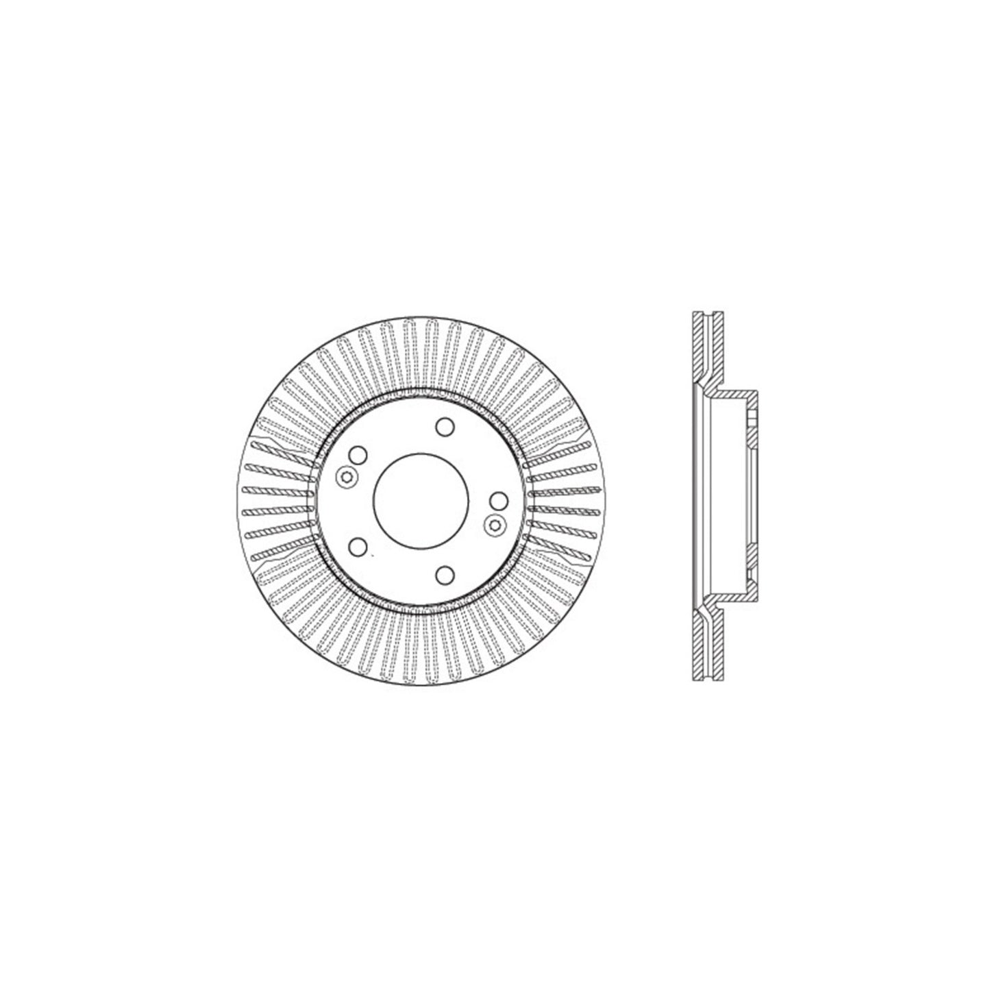 StopTech Sport Cross Drilled Brake Rotor; Front Right