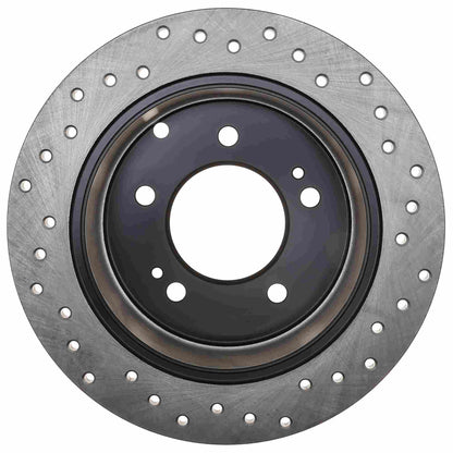 StopTech Sport Cross Drilled Brake Rotor; Rear Right
