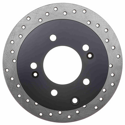StopTech Sport Cross Drilled Brake Rotor; Rear Right