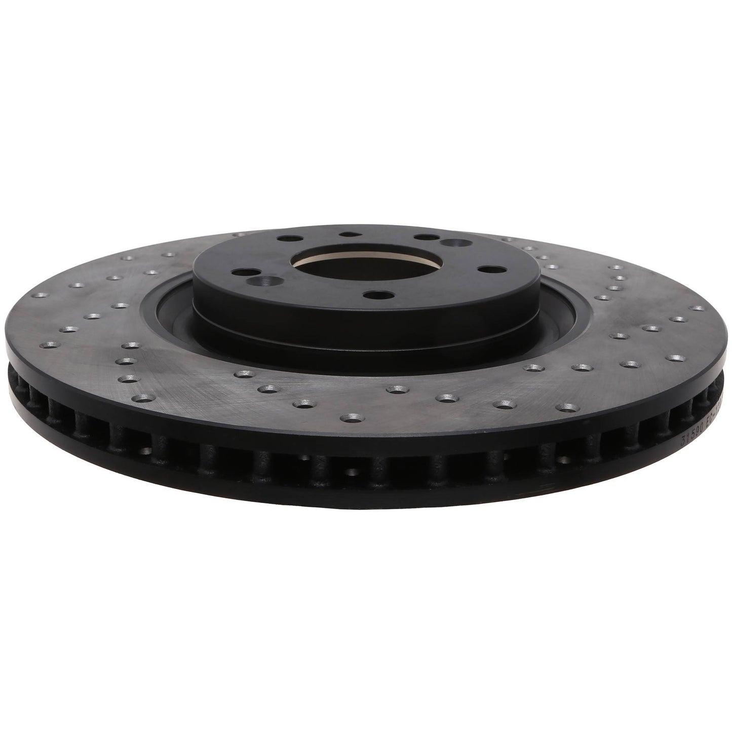 StopTech Sport Cross Drilled Brake Rotor; Front Left