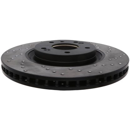 StopTech Sport Cross Drilled Brake Rotor; Front Left