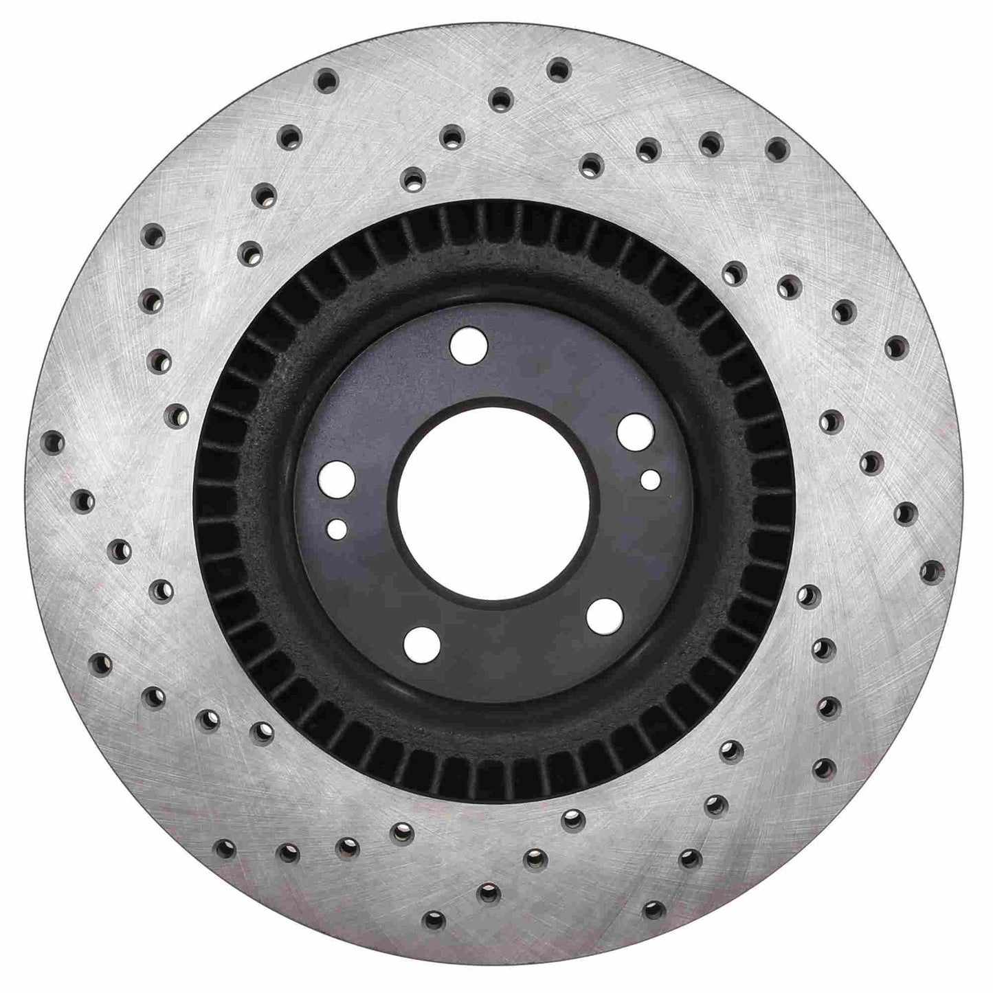StopTech Sport Cross Drilled Brake Rotor; Front Left