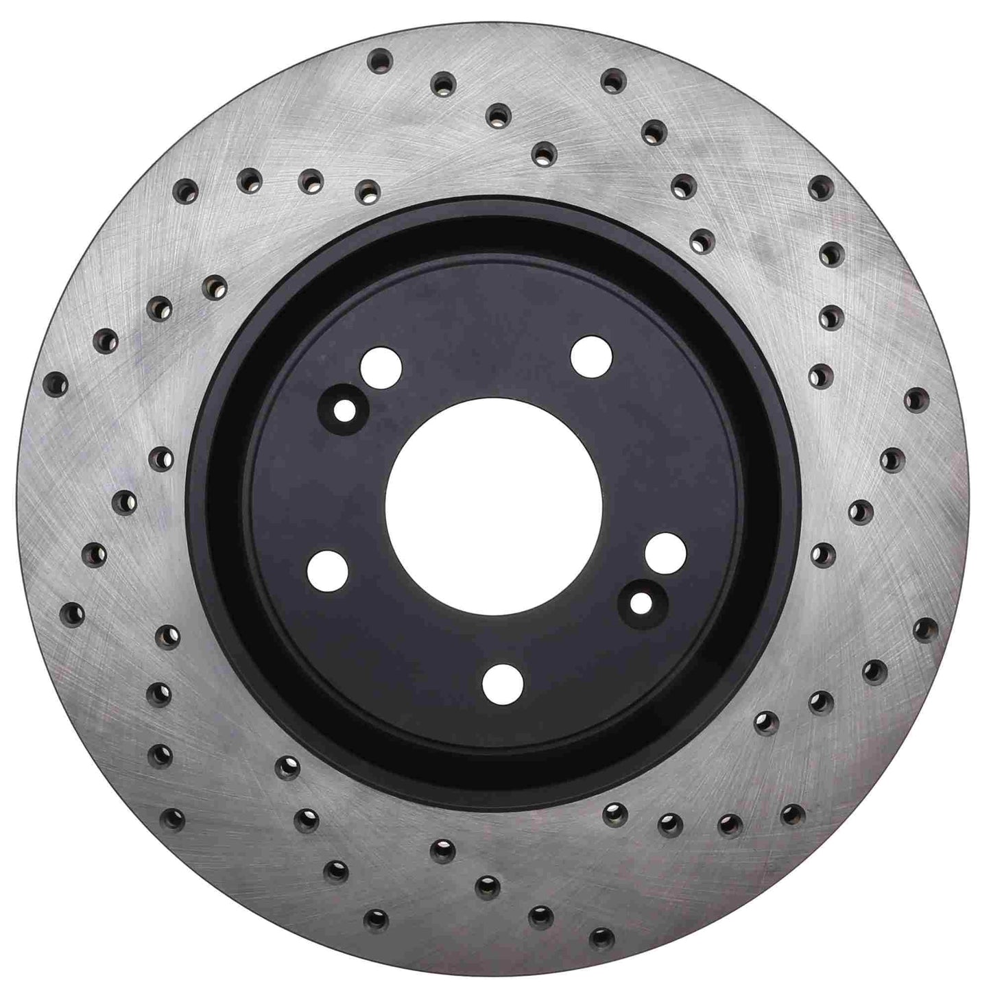 StopTech Sport Cross Drilled Brake Rotor; Front Left