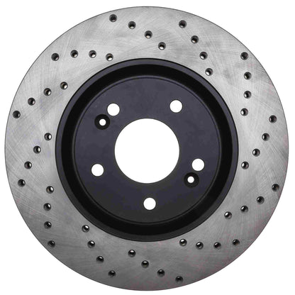 StopTech Sport Cross Drilled Brake Rotor; Front Left