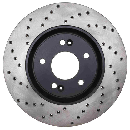StopTech Sport Cross Drilled Brake Rotor; Front Right
