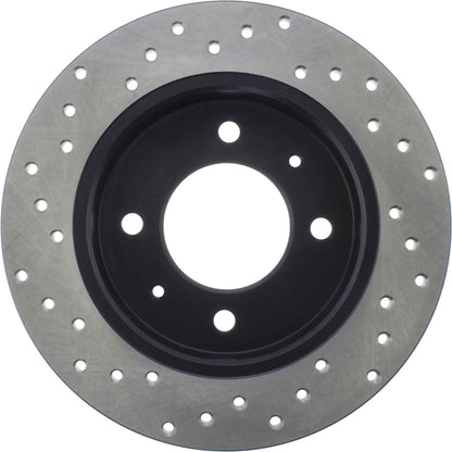 StopTech Sport Cross Drilled Brake Rotor; Rear Left