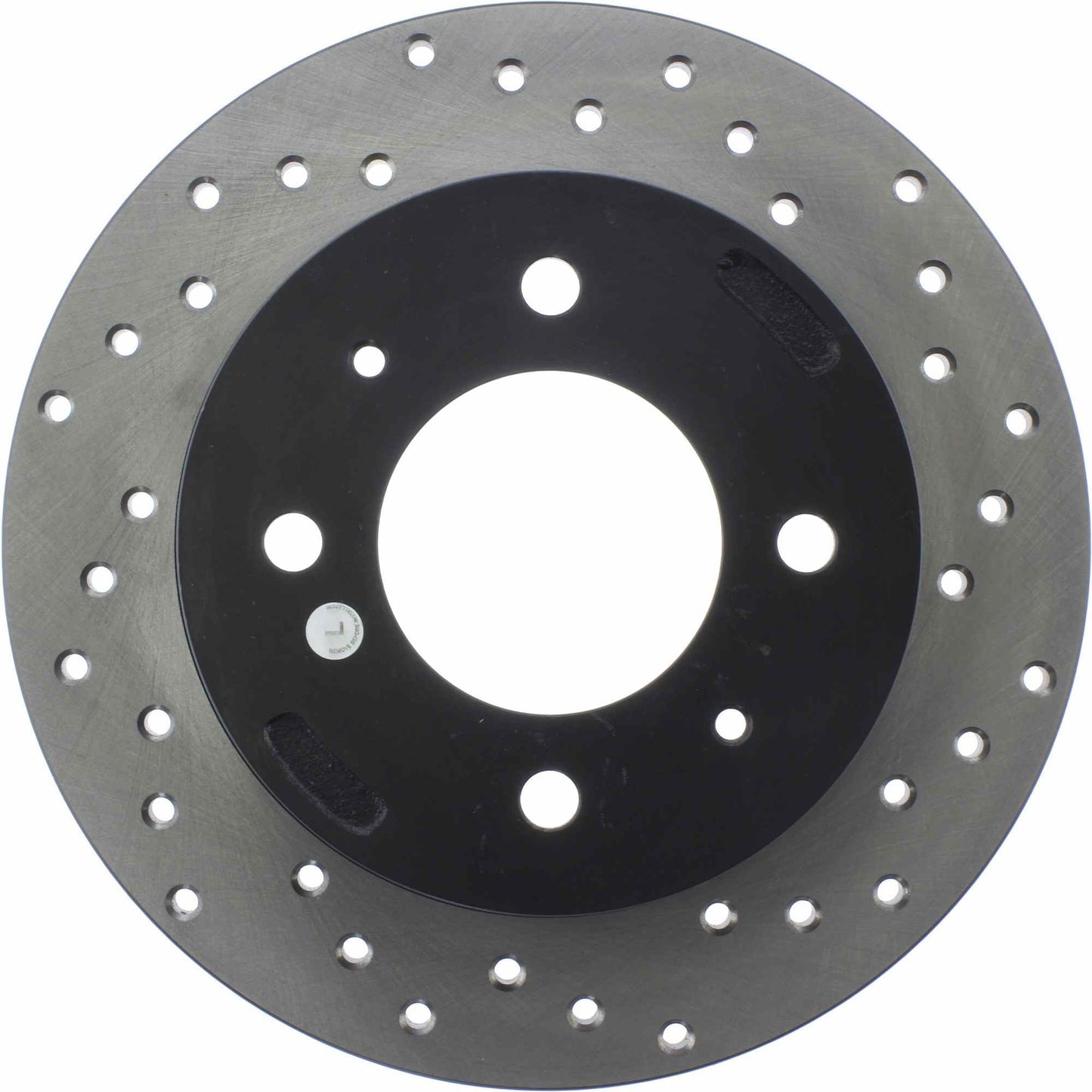 StopTech Sport Cross Drilled Brake Rotor; Rear Left