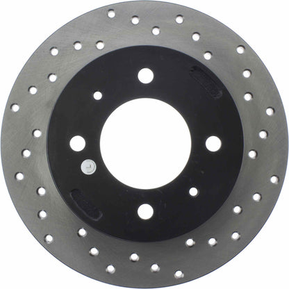 StopTech Sport Cross Drilled Brake Rotor; Rear Left